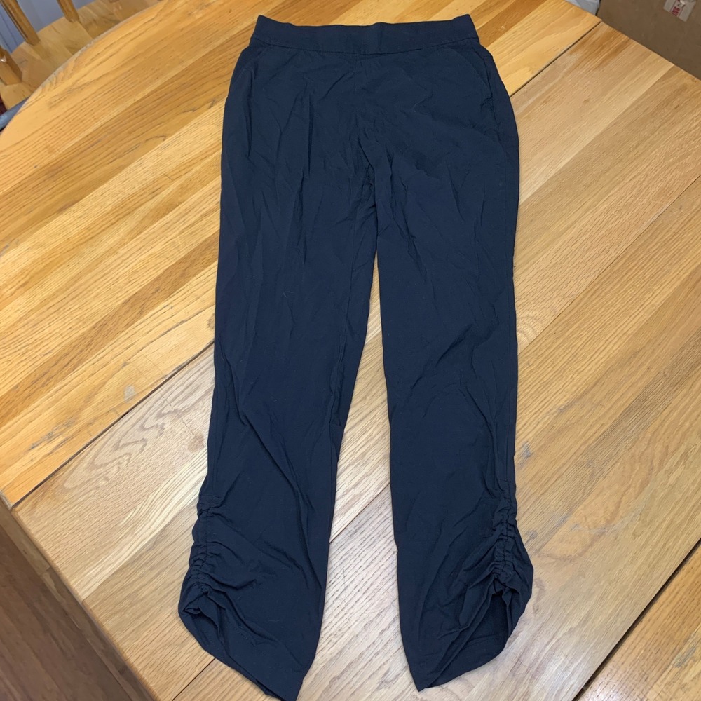 Columbia Black Cropped Ruched Ankle Active Pants